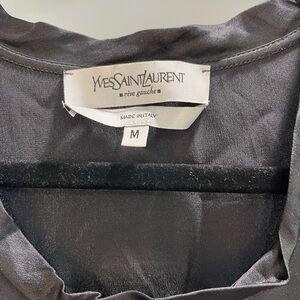 Yves Saint Laurent black 100% silk dress